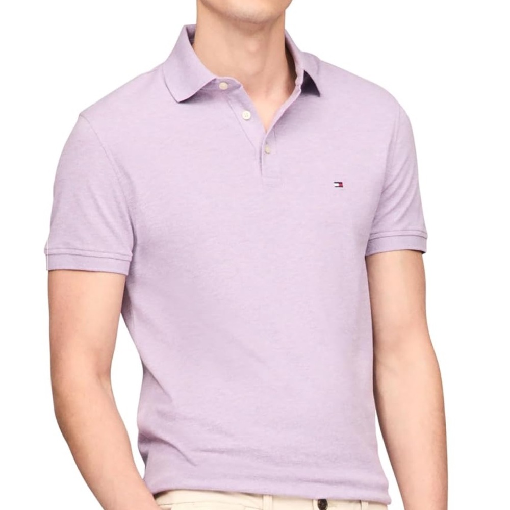 Tommy Hilfiger Men's Lavender Purple Polo Shirt
